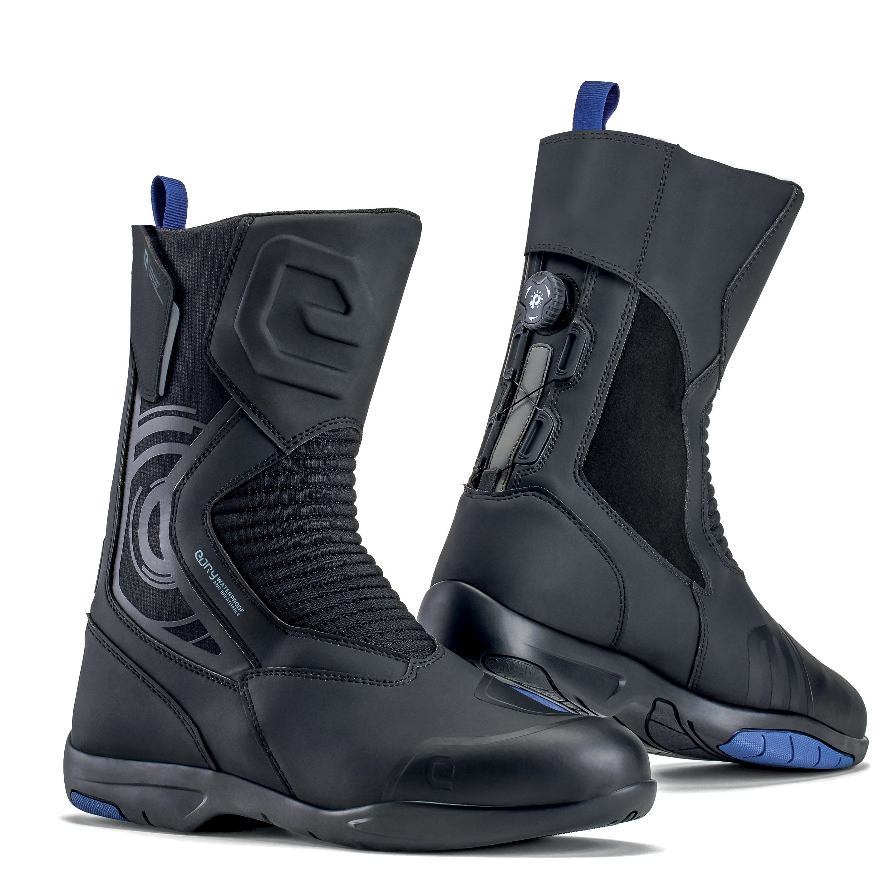 stivali moto touring nero blu